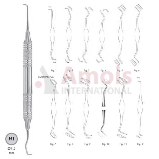 Goldman Fox Scaler and Gingivectomy Knife Double Ended With Hollow Handle
