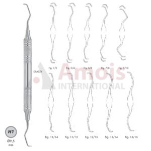 Gracey Curette Double Ended Extra Light Diameter 10mm Hollow Handle