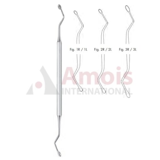 Hemingway Double Ended Bone Curette 17cm (6 3/4"), Oval