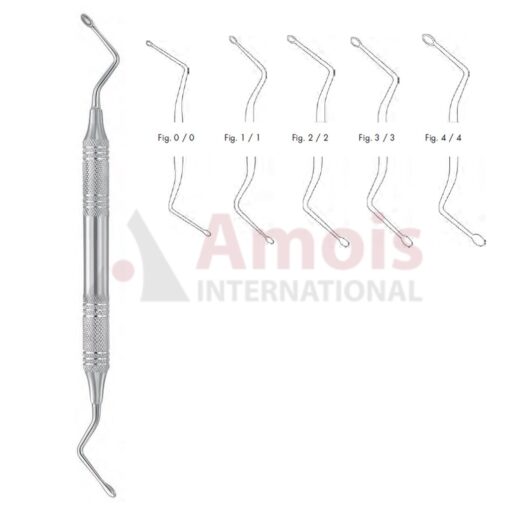 Hemingway Curette Double Ended 18cm Extra Light Diameter 10mm Hollow Handle