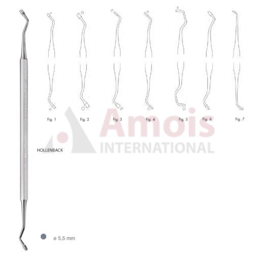 Hollenback Amalgam Plugger Double Ended With Octagonal Handle