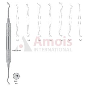 Hollenback Amalgam Plugger Double Ended Extra Light Diameter 10mm Hollow Handle