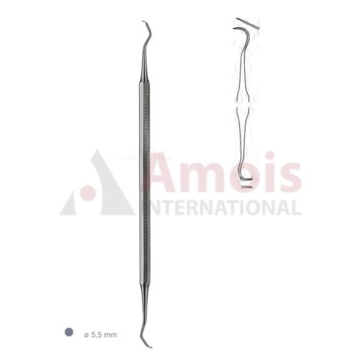 Hygienist Scaler Fig.Sh5/33 Double Ended With Octagonal Handle