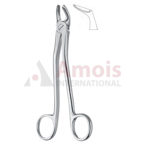 Kohler White Extracting Forceps Fig.196/Ro1 17cm, With Ring Handles