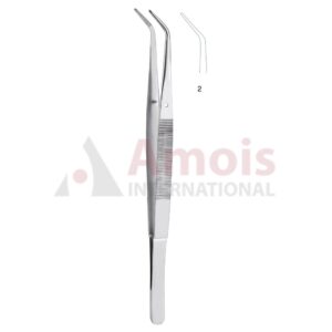 Landgraf Dental Tweezer No. 4, 15cm (6"), Angled