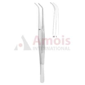 London-College Dental Tweezer No. 1, 15cm (6"), Curved, Diamond Coated Jaws