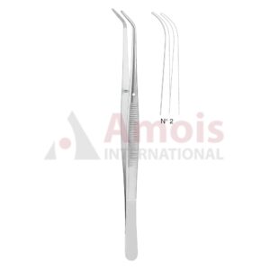 London-College Dental Tweezer No. 2, 15cm (6"), Curved