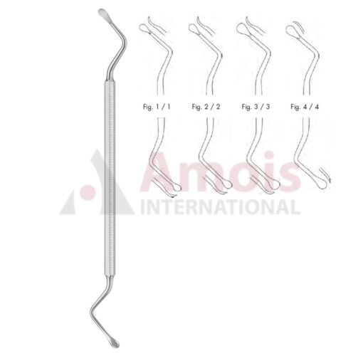 Lucas Double Ended Bone Curette 17cm (6 3/4")