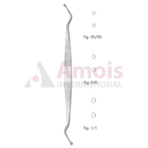 Martini Double Ended Bone Curette 16cm (6 1/4"), Round