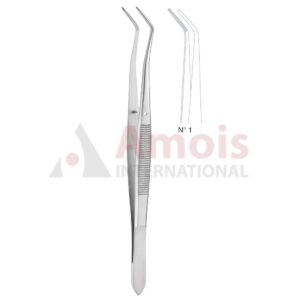 Meriam Dental Tweezer Fig.1, 16cm (6 1/4"), Angled