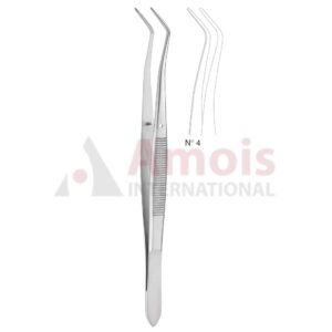 Meriam Dental Tweezer Fig.4, 16cm (6 1/4"), Angled