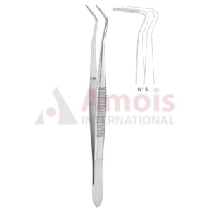 Meriam Dental Tweezer Fig.5, 16cm (6 1/4"), Angled
