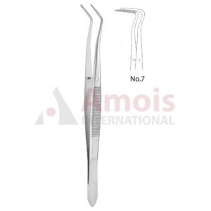 Meriam Dental Tweezer Fig.7, 16cm (6 1/4"), Angled