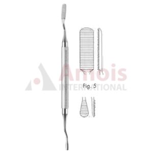 Miller-Colburn Bone File Double Ended No.5,18cm (7"), Downwards Cutting