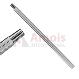 Mouth Mirror Handle 12cm Octagonal, Ss, Polished, Smooth, 5mm