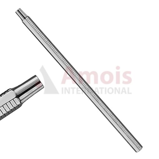 Mouth Mirror Handle 12cm Octagonal, Ss, Polished, W/Knurled, 5mm