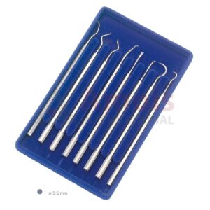 Scalers Single Ended With Octagonal Handle Set Of 8 Pieces