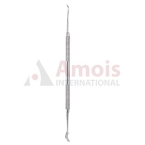 Schure Scaler/Pusher 17.5cm One Side Sharp / One Tip Serrated Round Handle