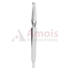 Clamping Tweezer/Bracket Holder Straight 14cm Serrated 2mm Jaws, , With Spindle