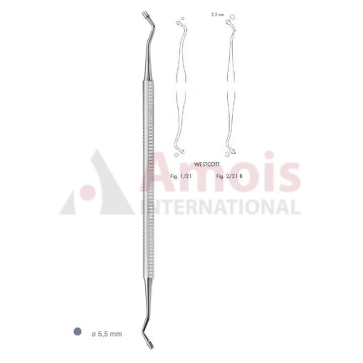 Westcott Finishing Instrument Double Ended With Octagonal Handle