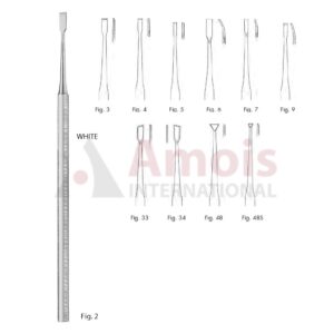 White Enamel Chisel Single Ended