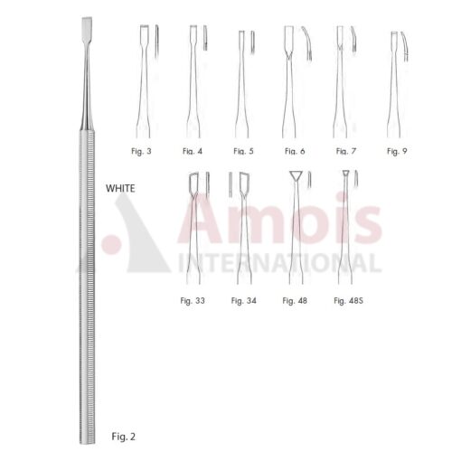 White Enamel Chisel Single Ended