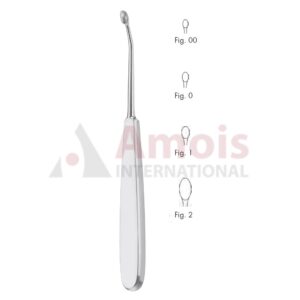 Williger Bone Curette 16.5cm (6 1/2"), Oval, Angled