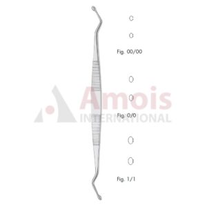 Williger Double Ended Bone Curette 16cm (6 1/4"), Oval