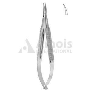 Barraquer Micro Needle Holder Without Catch Curved 10cm