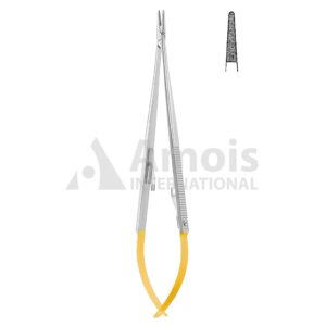 Castroviejo Jacobson Micro Needle Holder Tc With Catch Straight Micro Profile