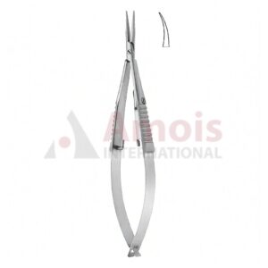 Castroviejo Micro Needle Holder 9cm With Catch Curved