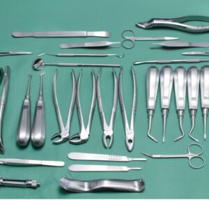 Dental Extraction & Elevators Surgery Kit 34 Pcs with forceps and elevators