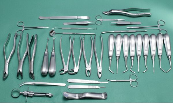 Dental Extraction & Elevators Surgery Kit 34 Pcs with forceps and elevators
