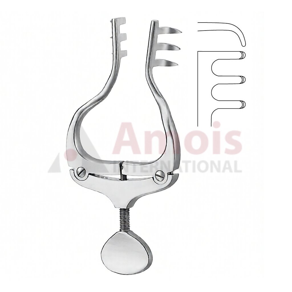 Jansen Gifford Self Retaining Retractor Blunt 10cm 3x3 Prong