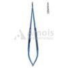 Titanium Micro Needle Holder With Catch Straight Diamond Coated Jaw