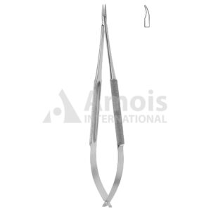 Micro Needle Holder Without Catch Angled 12cm
