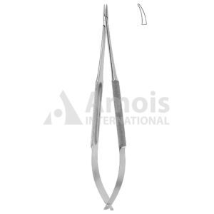 Micro Needle Holder Without Catch Curved