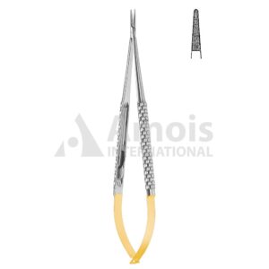 Toledo Micro Needle Holder Tc With Catch Straight Micro Profile