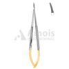 Toledo Micro Needle Holder Tc Without Catch Curved Diamond Coated Jaw