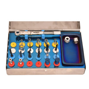 Trephine and implant drills kit for dental implant surgery