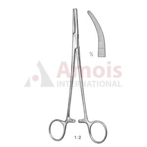 Adson Hemostatic Forceps 1x2 Teeth Curved 18.5cm