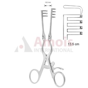 Adson Self Retaining Retractor 13.5cm Sharp 3 X 4 Prong