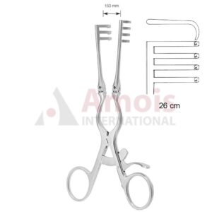 Adson Self Retaining Retractor 26cm Blunt 3 X 4 Prong