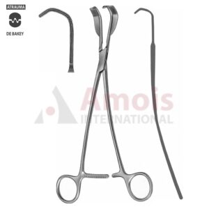 ALLENBERG ATRAUMATIC Vascular Clamp, Angled, 68 Degree, 235 mm (9 1/4"), Toothing DeBakey, with Retraction Blades