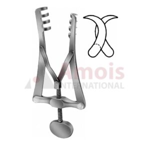 Allport Retractor 4x4 Prong Sharp 9.5cm, 8mmx22mm