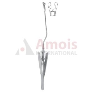 Applying Forceps for YASARGIL Clip, STANDARD, 70mm Bayonet, Shaft, Jaw Fixed, Round Handle