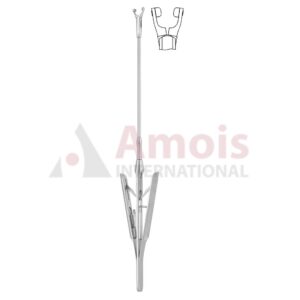Applying Forceps for YASARGIL Clip, STANDARD, 70mm Straight, Shaft, Jaw Rotating, Round Handle
