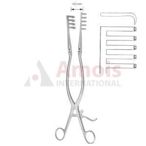 Beckmann Adson Self Retaining Retractor 32cm Sharp 4 X 5 Prong