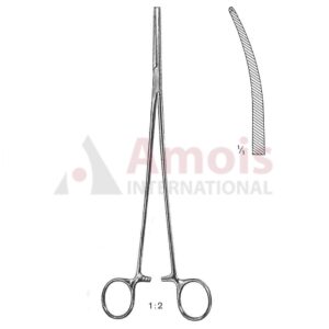 Bengolea Hemostatic Forceps 1x2 Teeth Curved