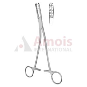 Bircher-Ganske Cartilage Seizing Bone Holding Forceps 20cm Curved To Side